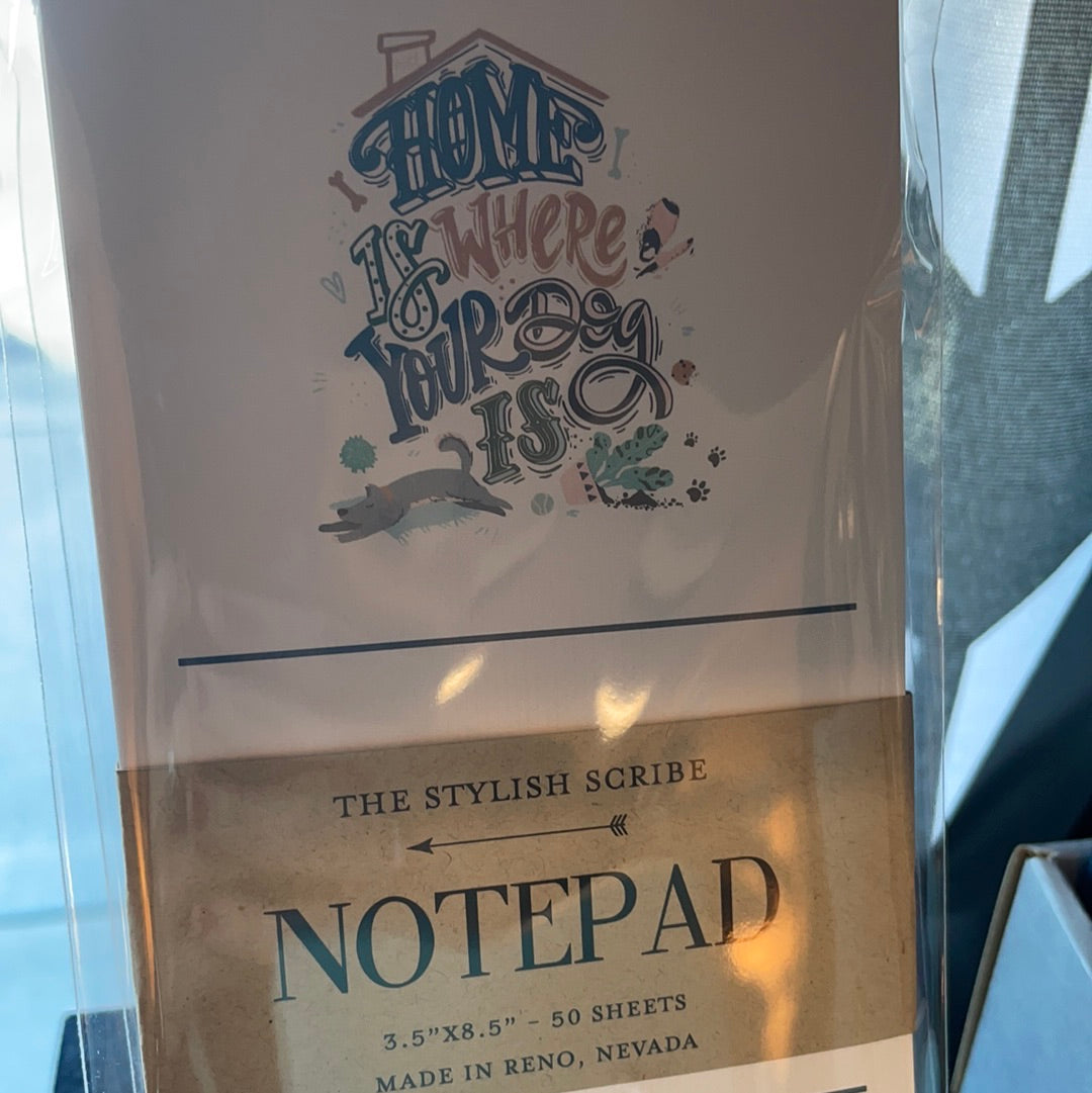 Home is where your dog notepad
