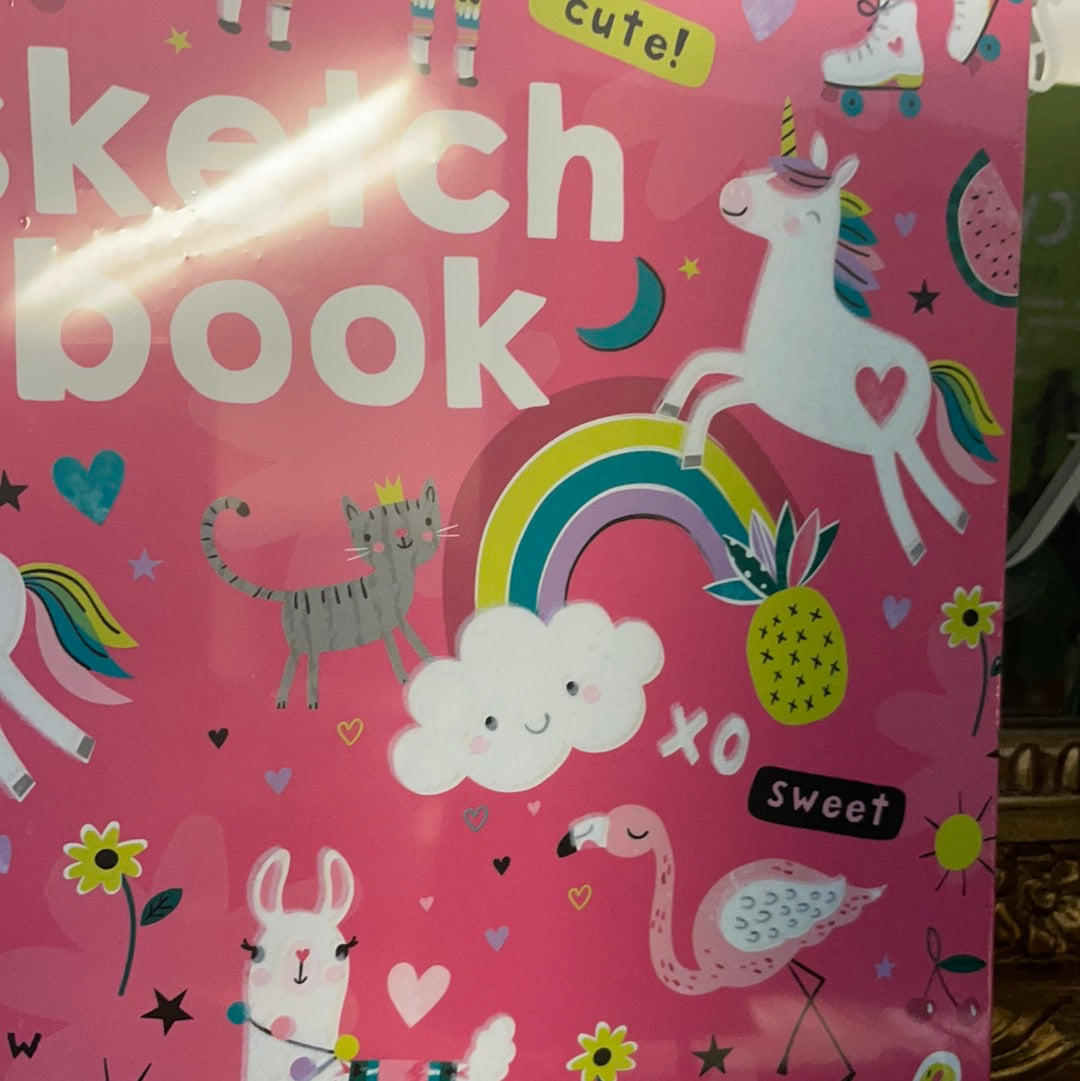 Pink Girls Standing Sketch Book