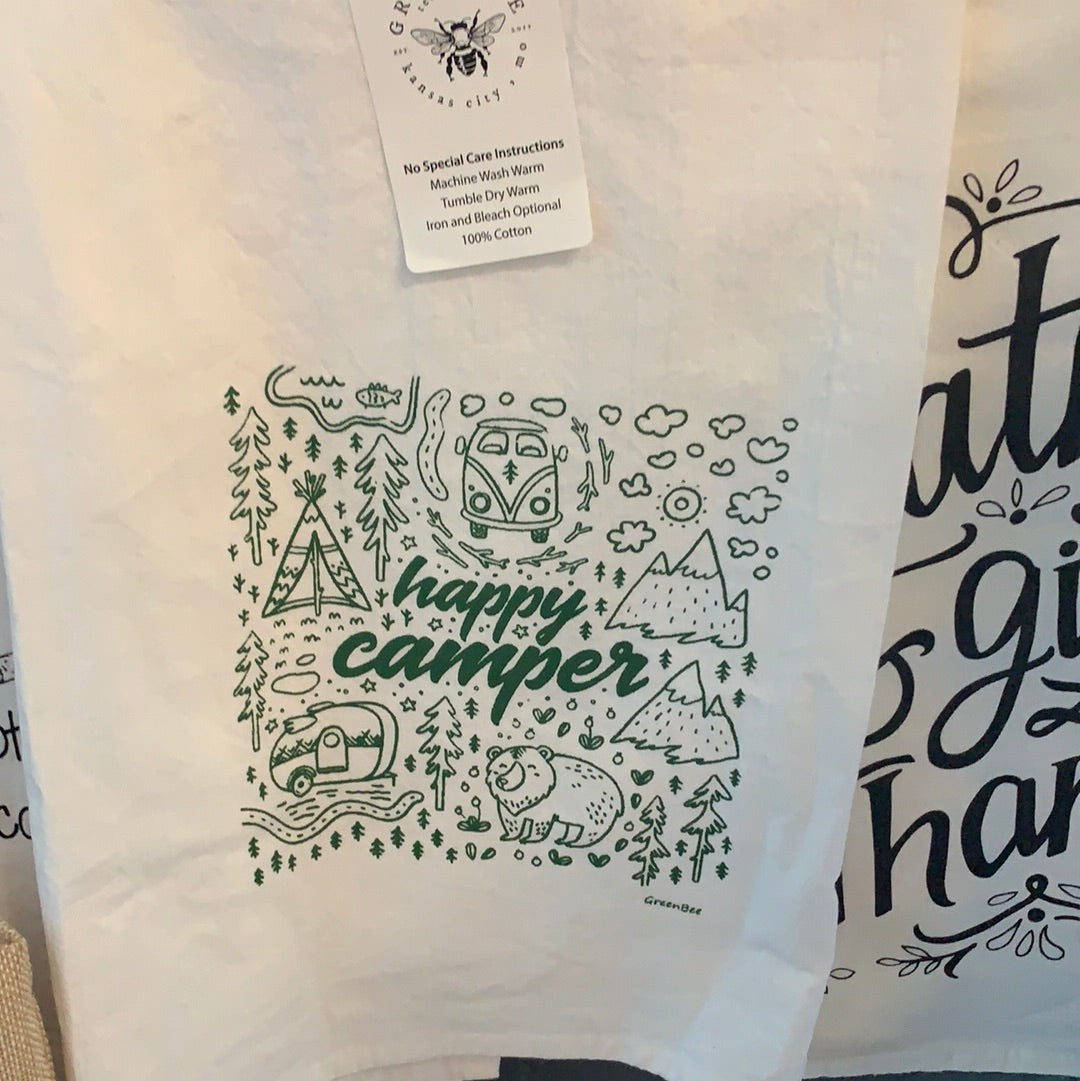 Happy Camper - Tea Towel