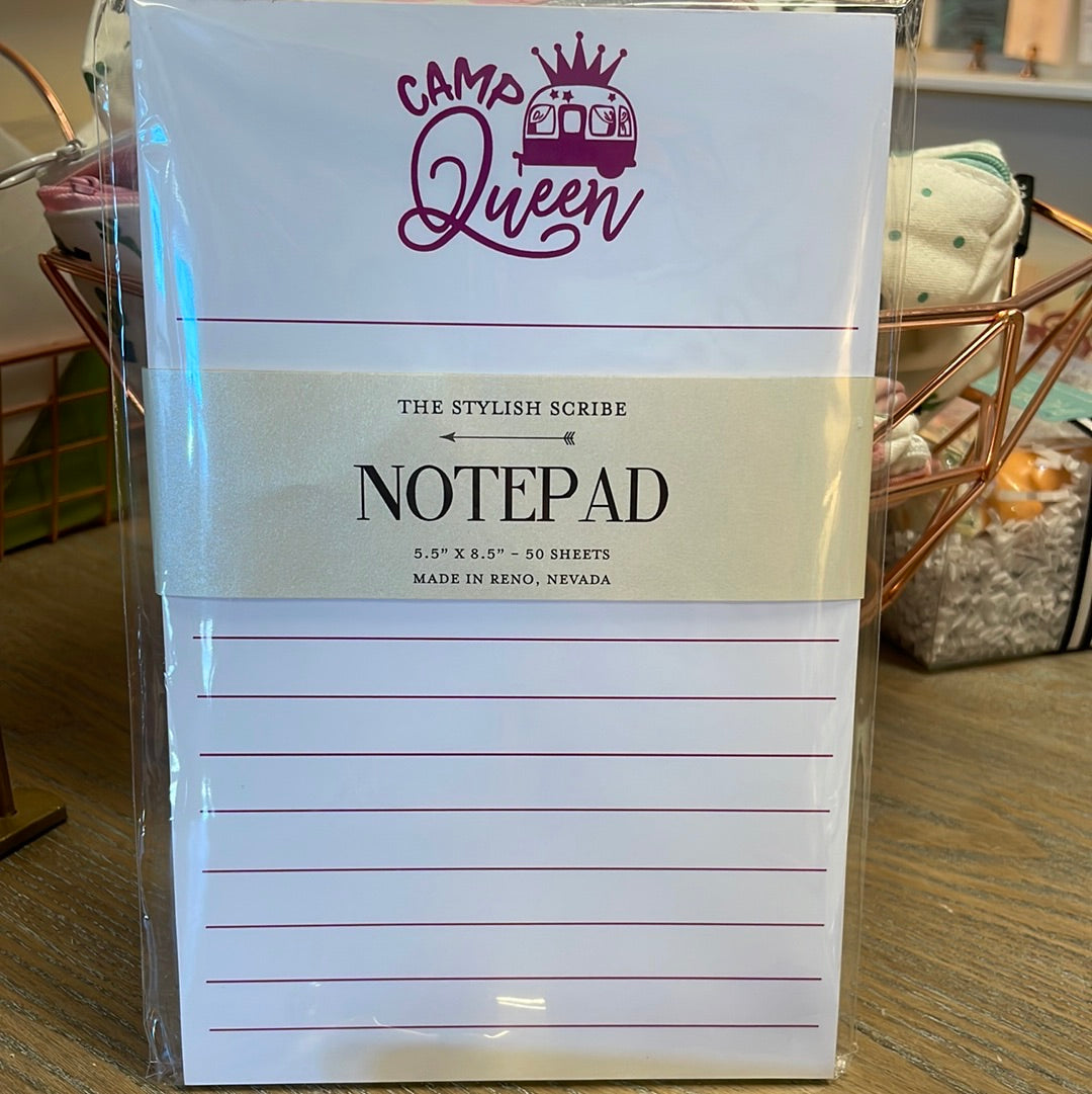 Camp Queen Notepad