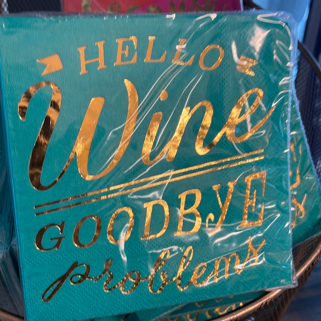Hello Wine Napkins