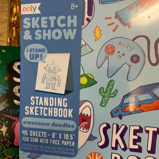 Blue Boys Standing Sketch Book