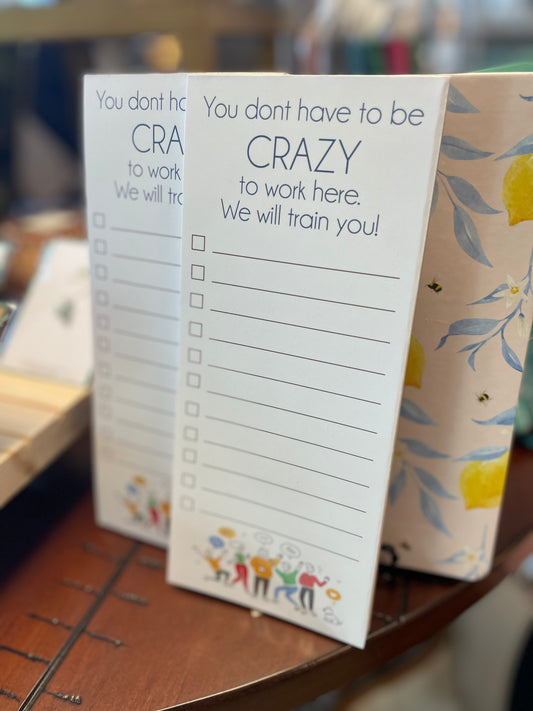 Crazy workplace  notepad