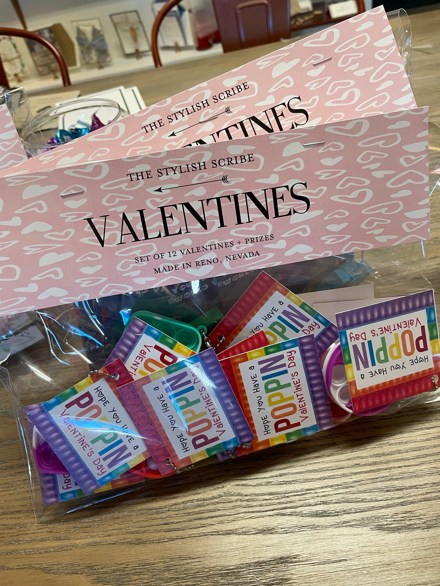 Pop It Keychain Valentines