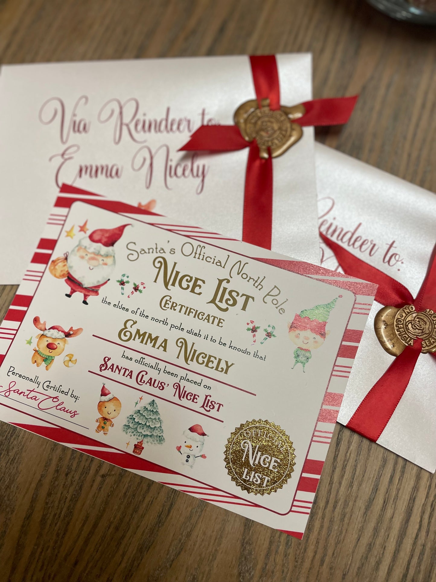 Personalized Santa Nice List Certificate