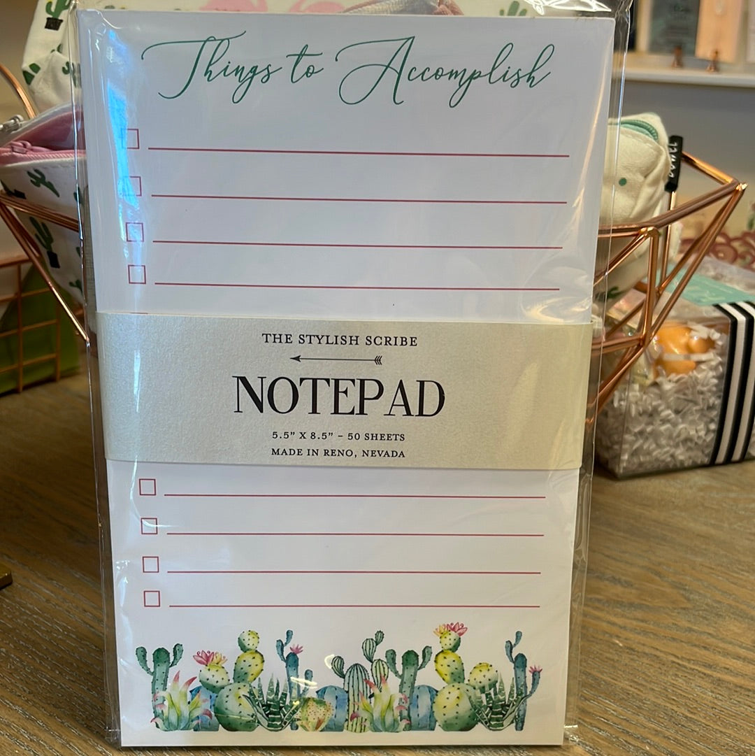 Things to Accomplish Notepad