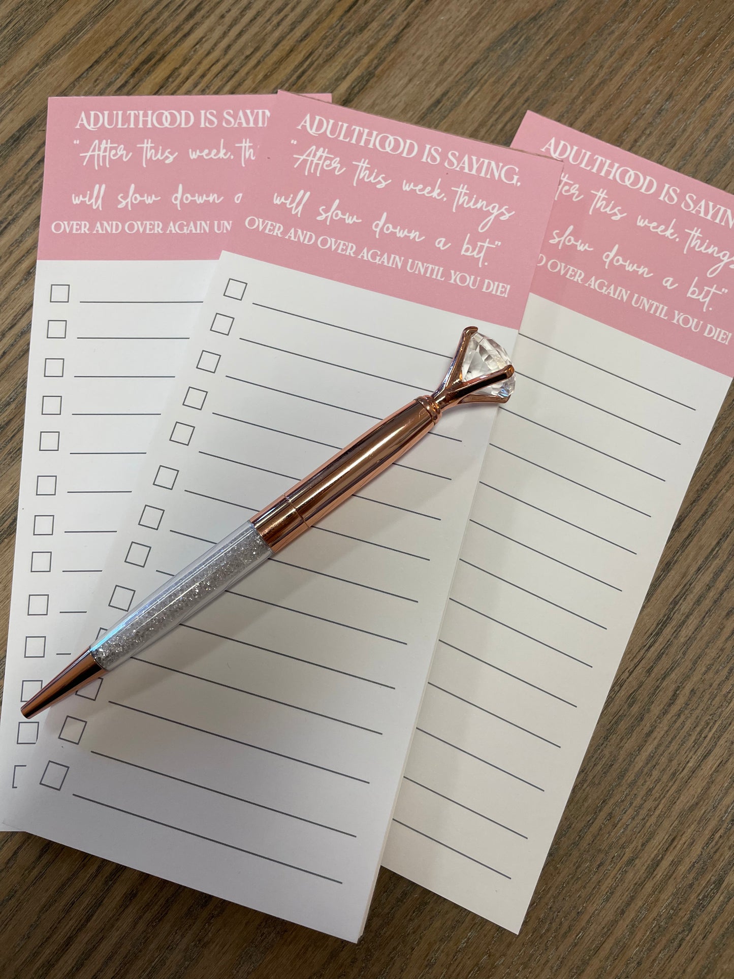Adulthood notepad