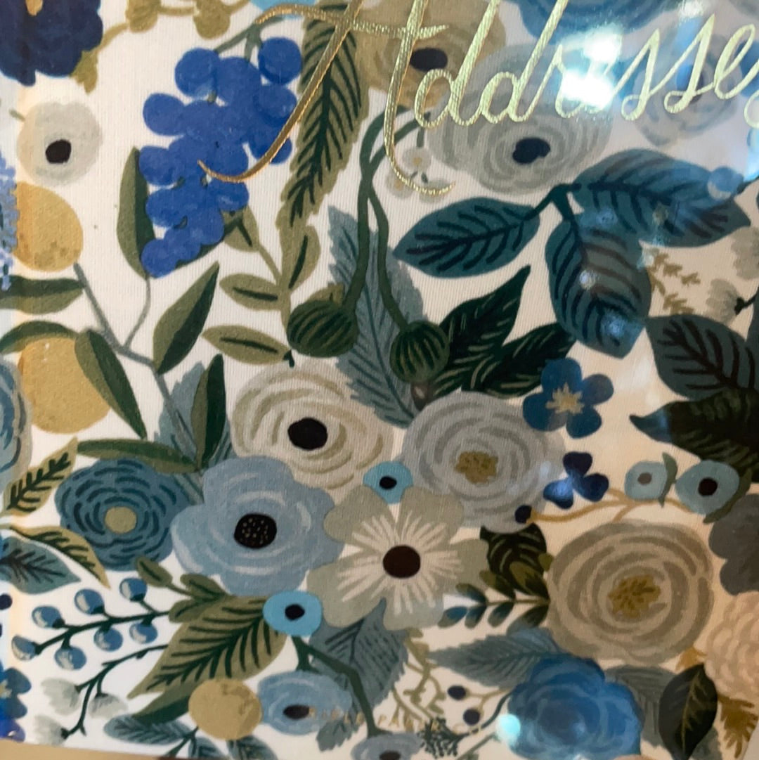 Blue floral Address Book