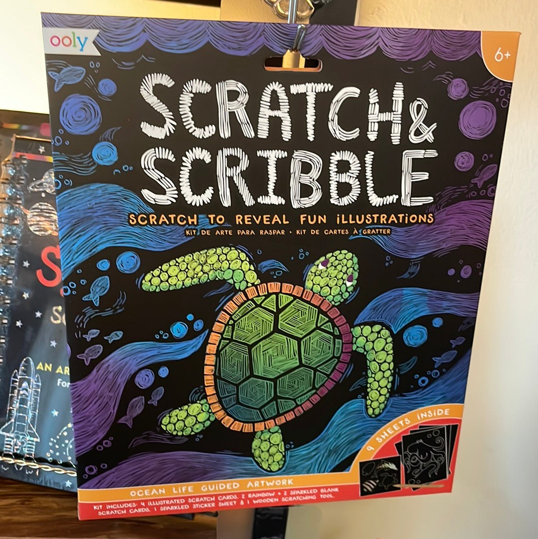 Sea-life Large Scratch + Scribble Pad