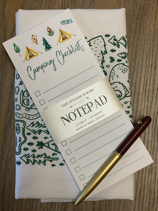 Camping Checklist Notepad