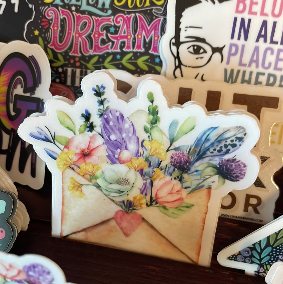 Floral Envelope sticker