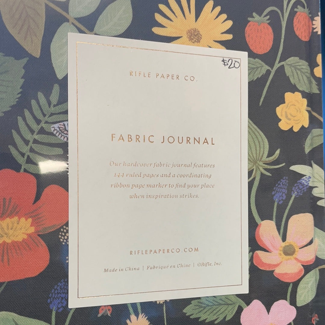 Wildflower fabric journal