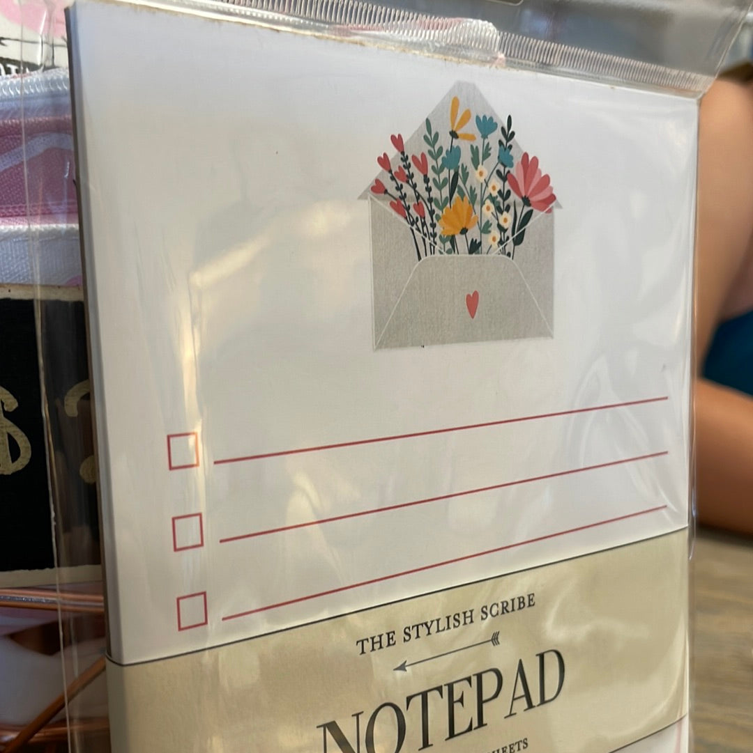 Floral Envelope Notepad