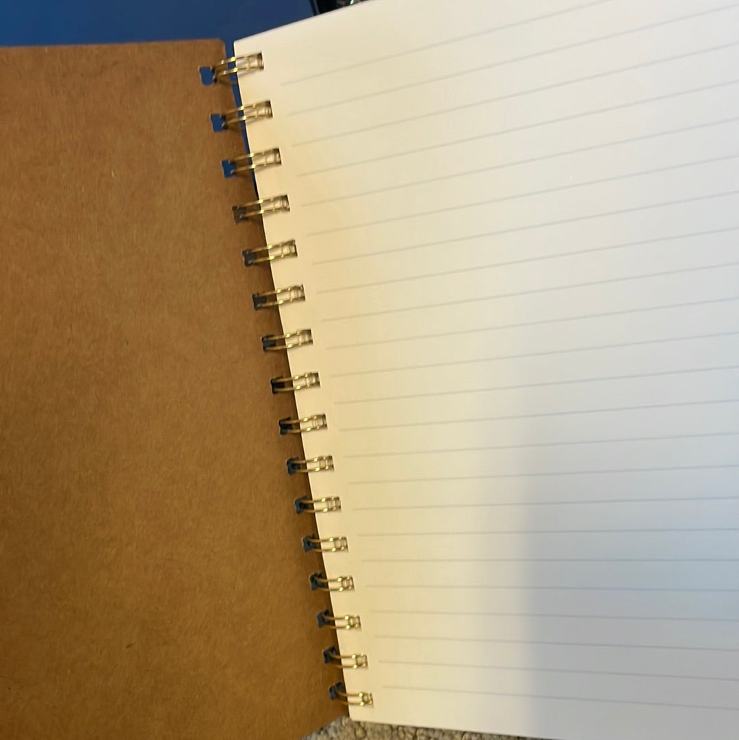 Black linen Thoughts notebook