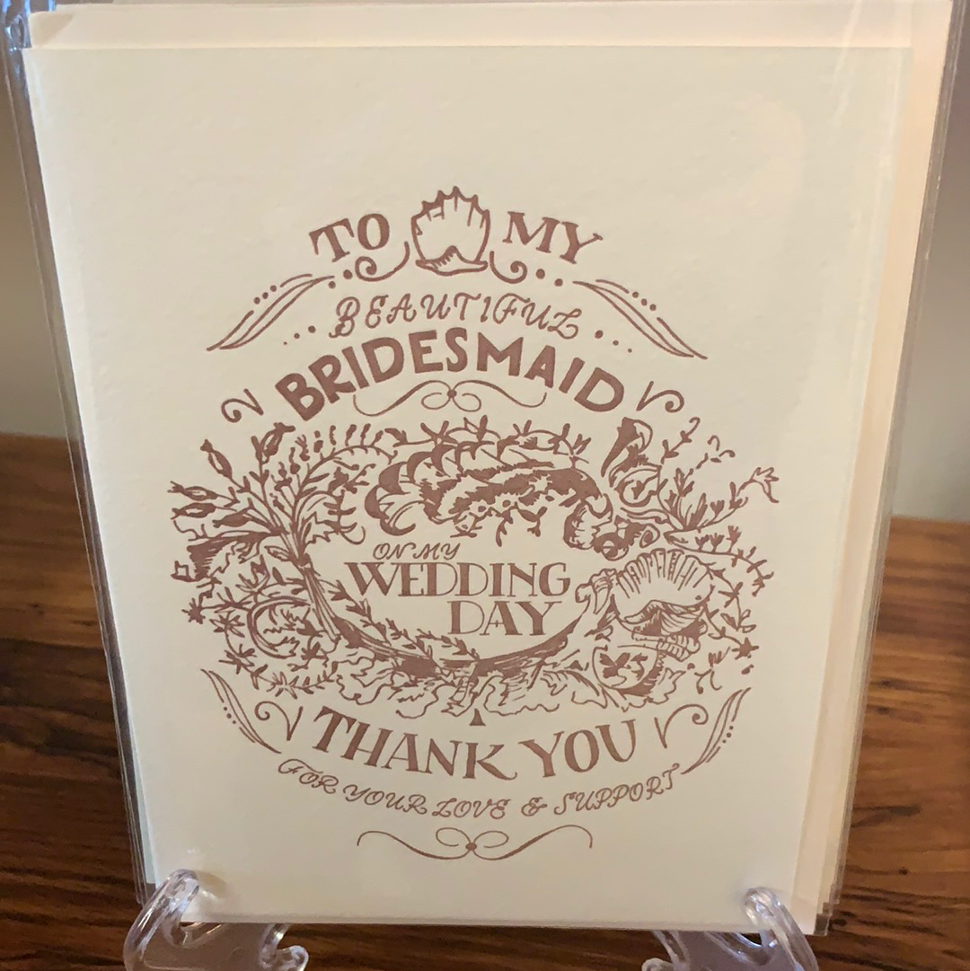 Bridesmaid on Wedding Day