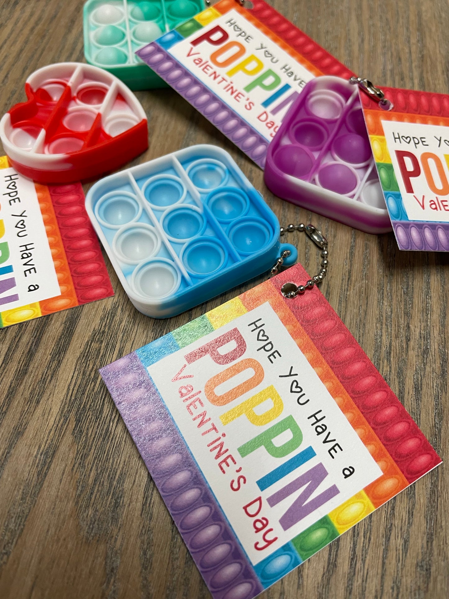 Pop It Keychain Valentines