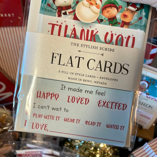 Santa Kids fill in style thank you cards