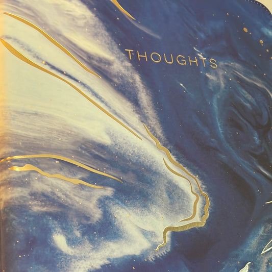 Blue Marble and Gold Foil Padfolio