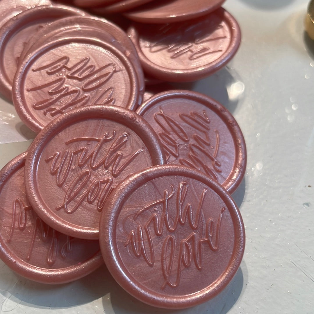 With Love Wax Seal Stickers