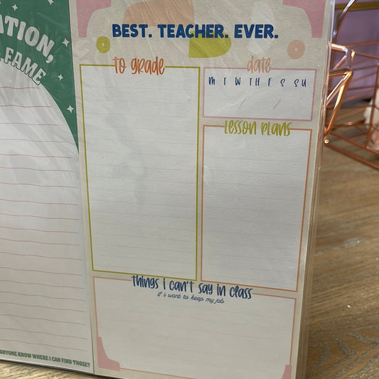Teacher combo notepad funny
