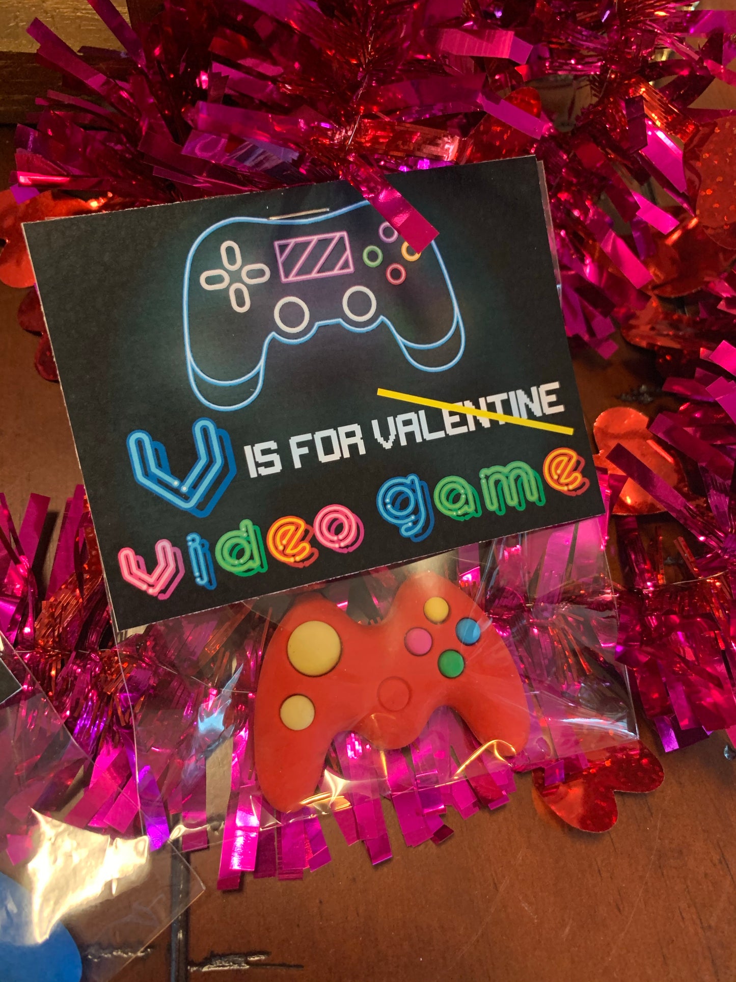 Video Game Eraser Valentines