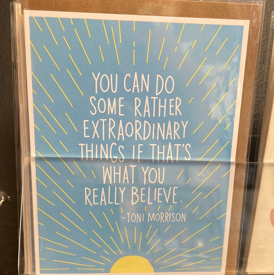 You can do extraordinary things card