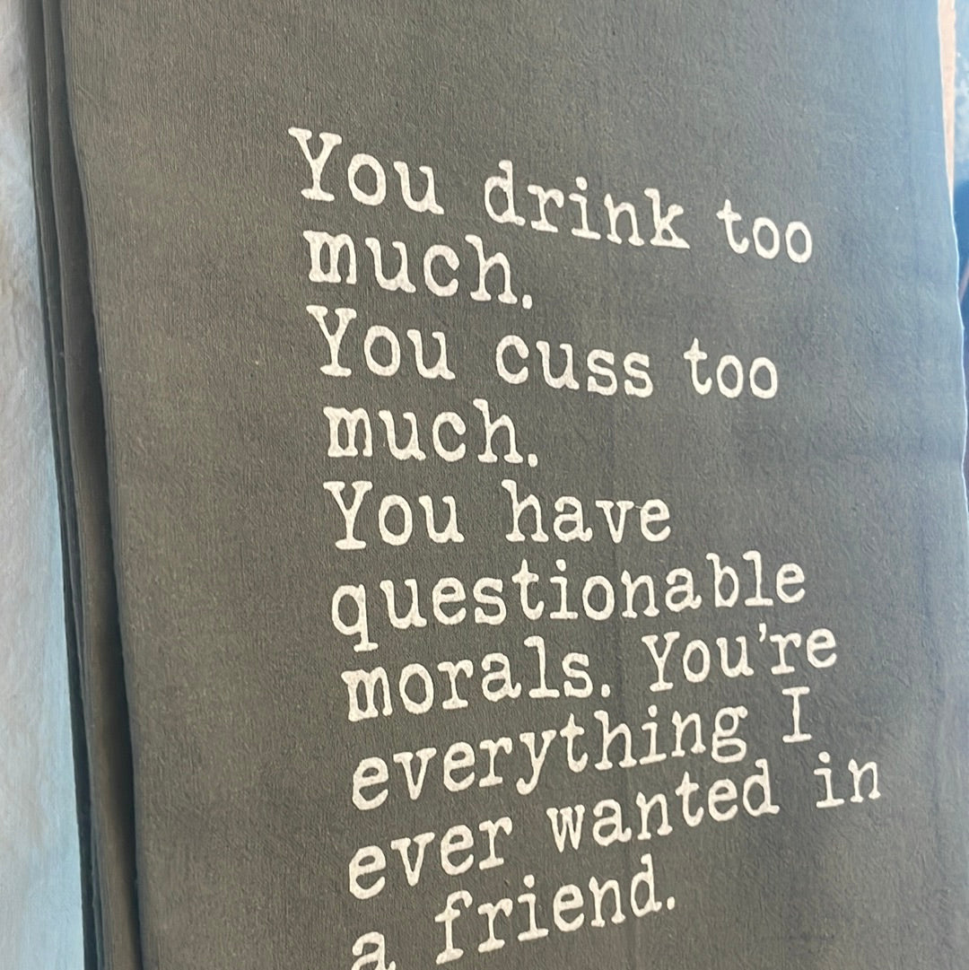 Questionable friend towel
