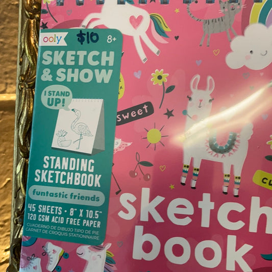 Pink Girls Standing Sketch Book
