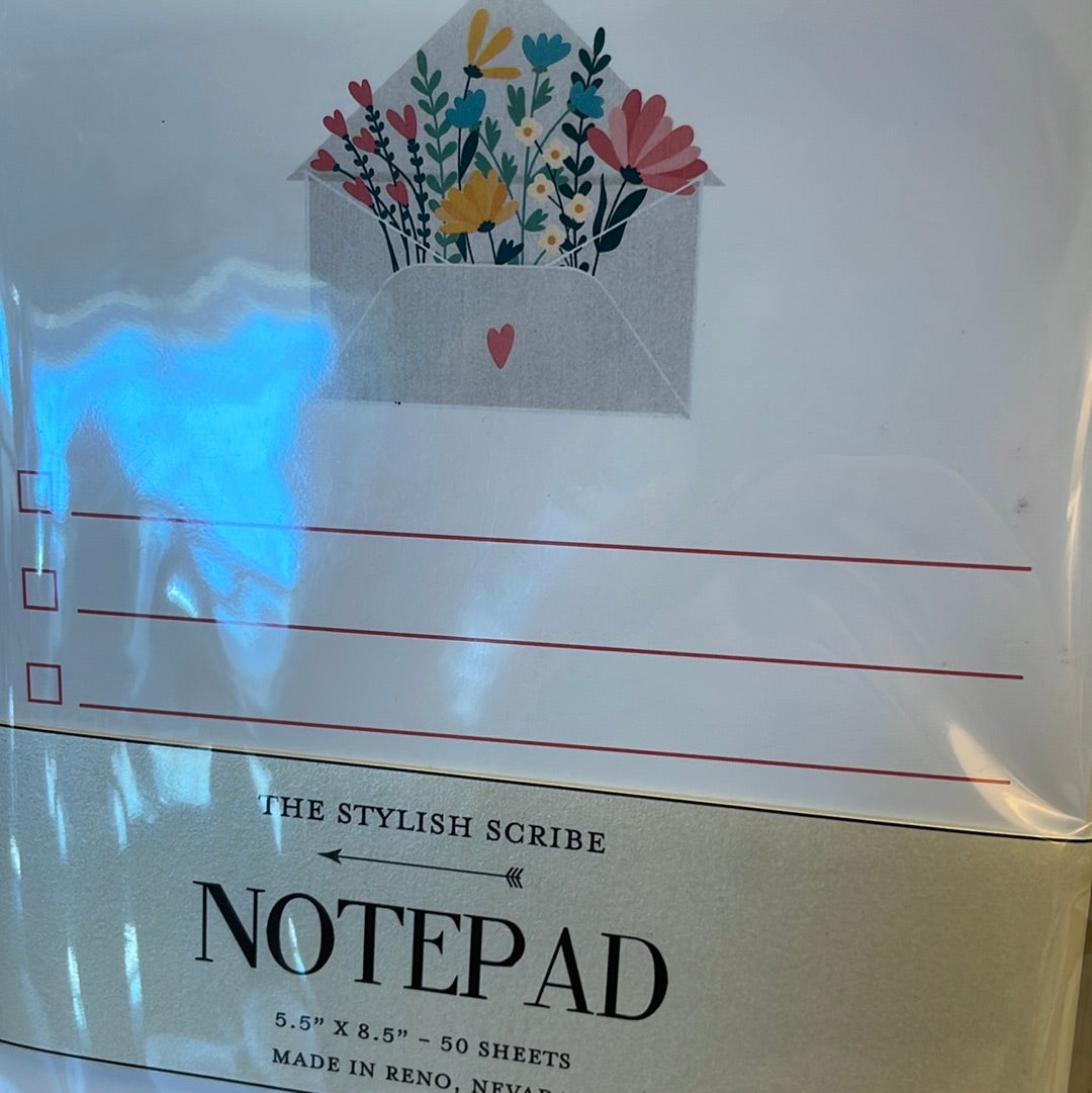 Floral Envelope Notepad