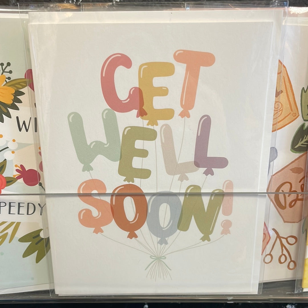 Balloon Get Well Soon Card
