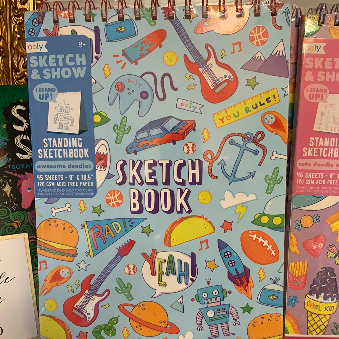 Blue Boys Standing Sketch Book