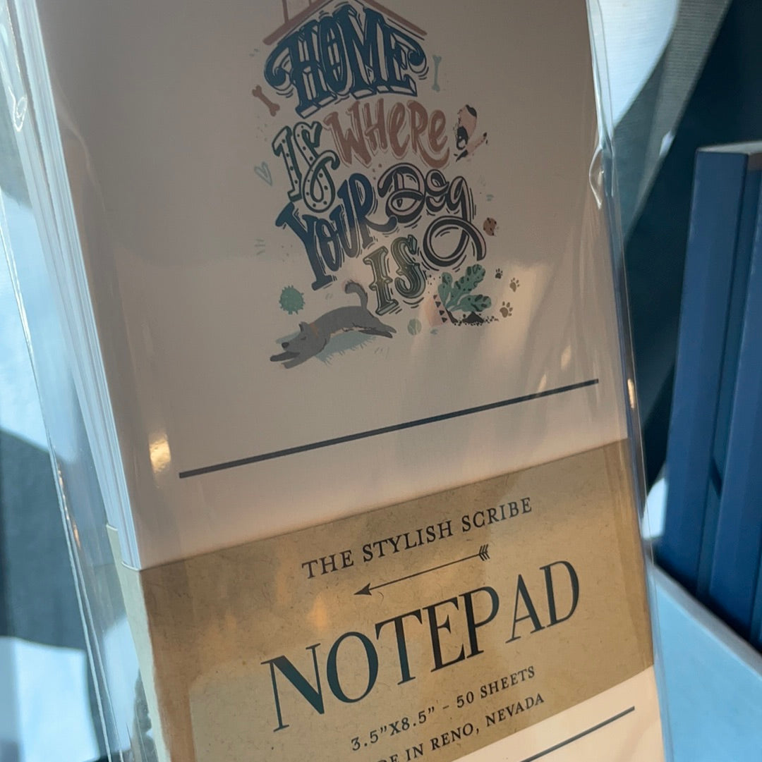 Home is where your dog notepad