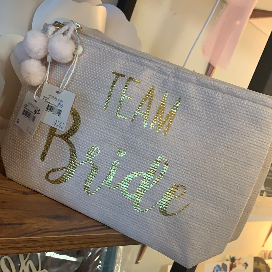 Bride tote bag with top zipper