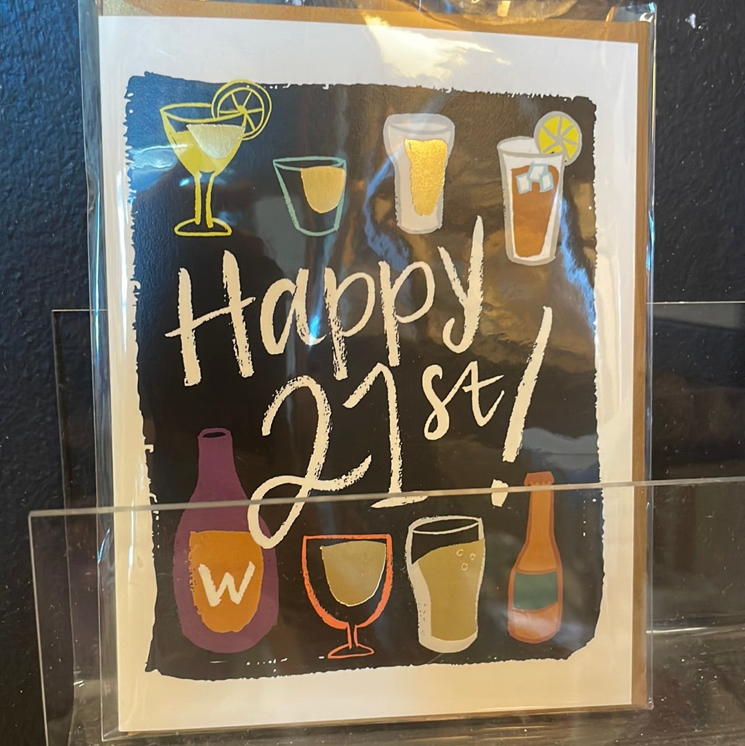 Happy 21st birthday card