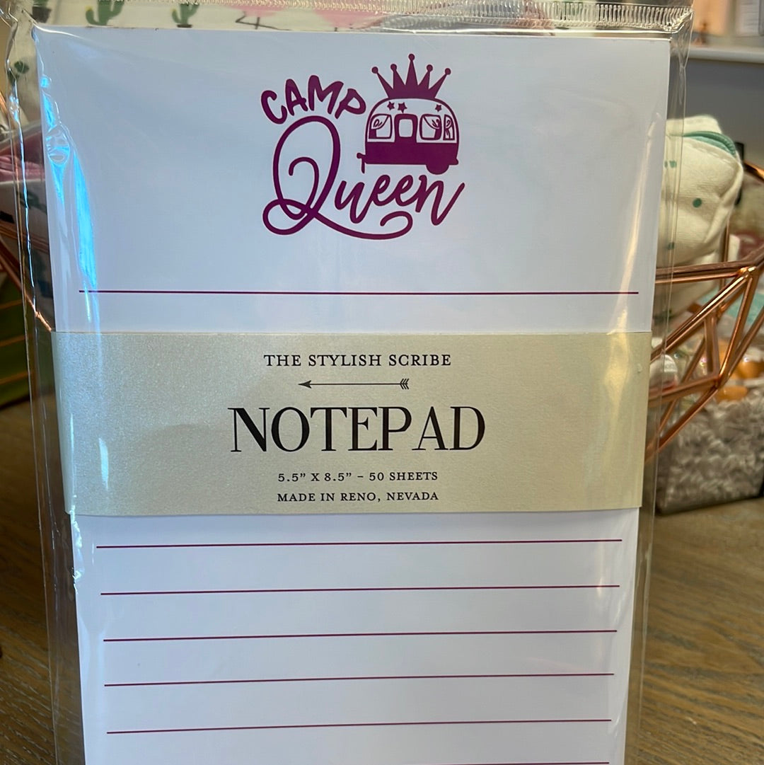 Camp Queen Notepad