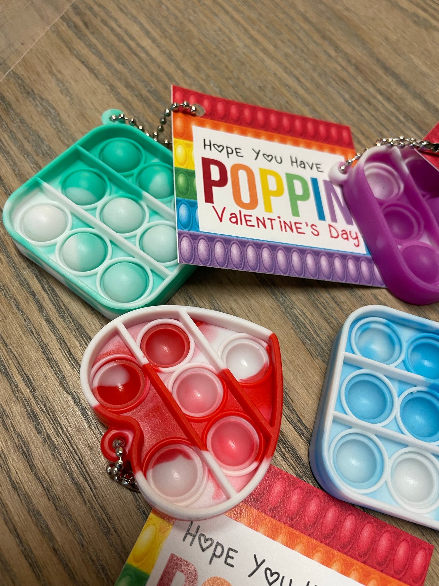 Pop It Keychain Valentines