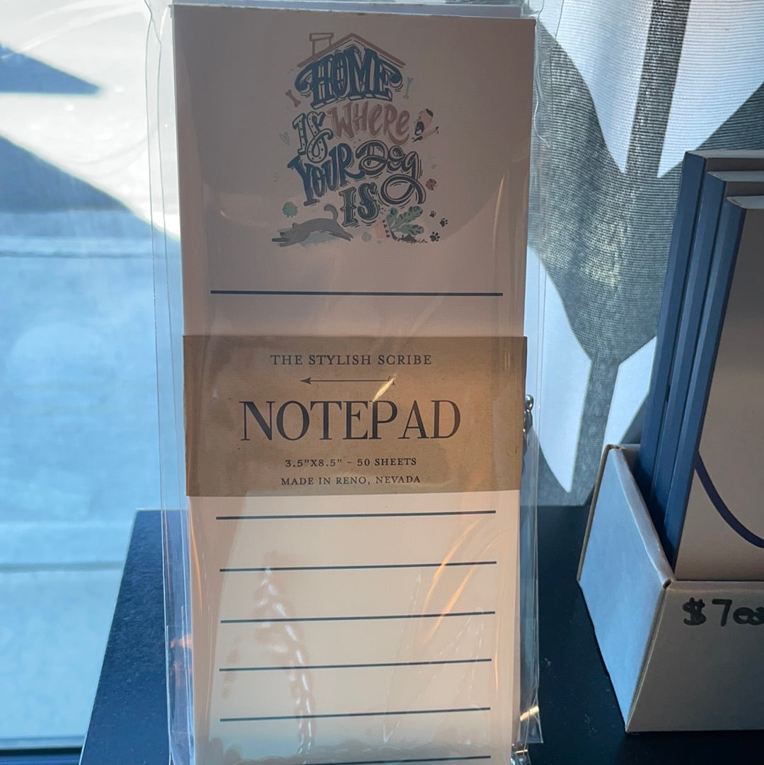 Home is where your dog notepad
