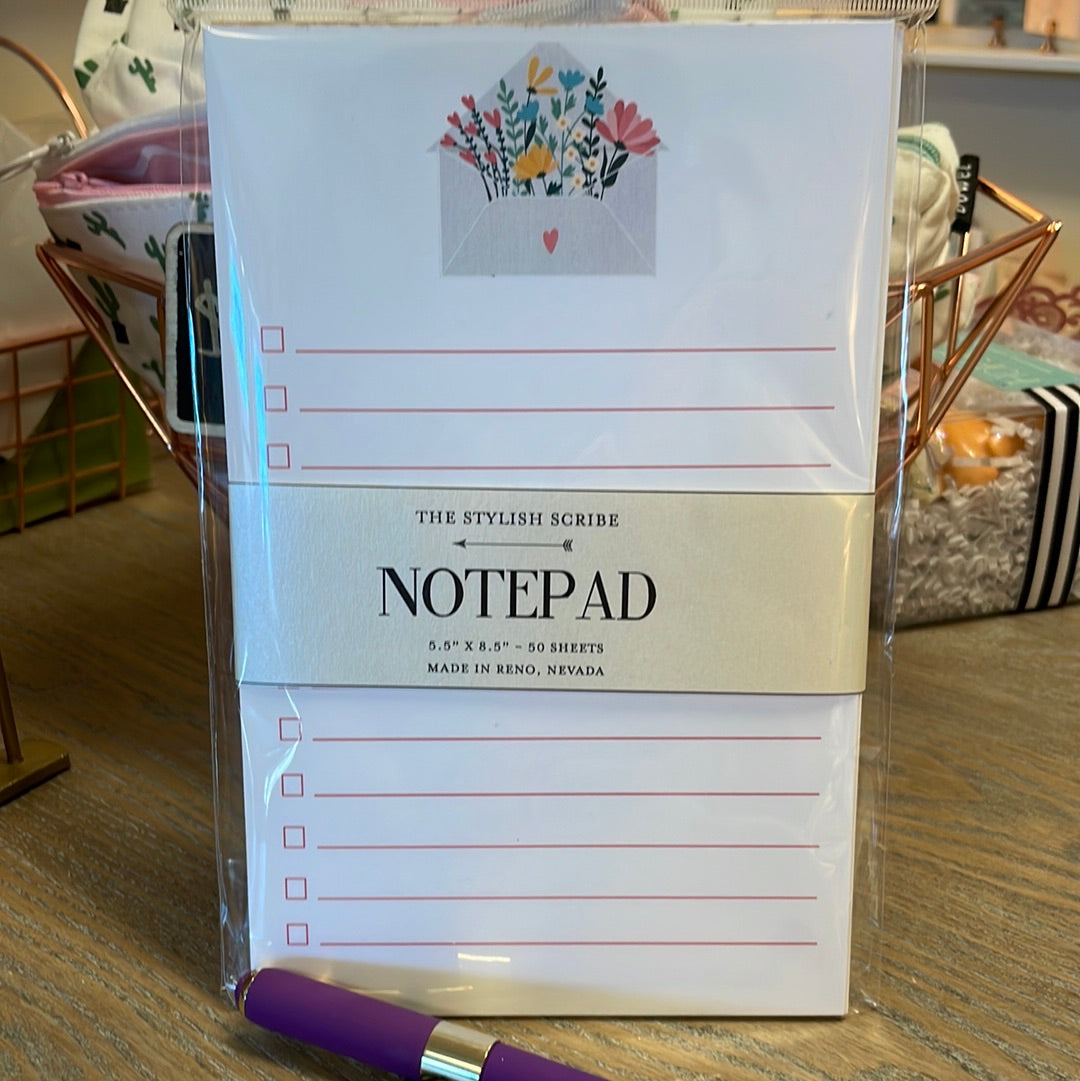 Floral Envelope Notepad