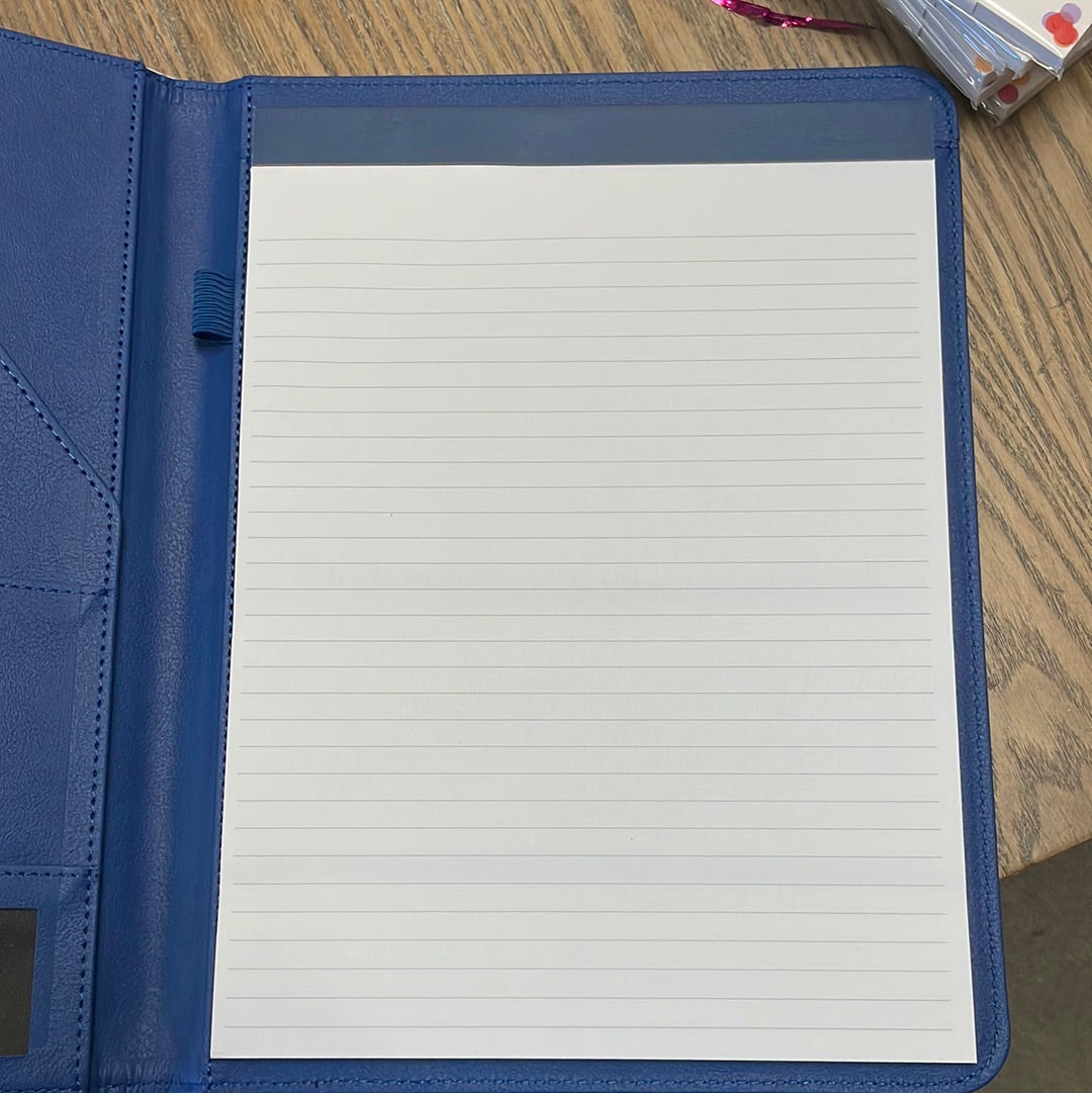 Blue Marble and Gold Foil Padfolio