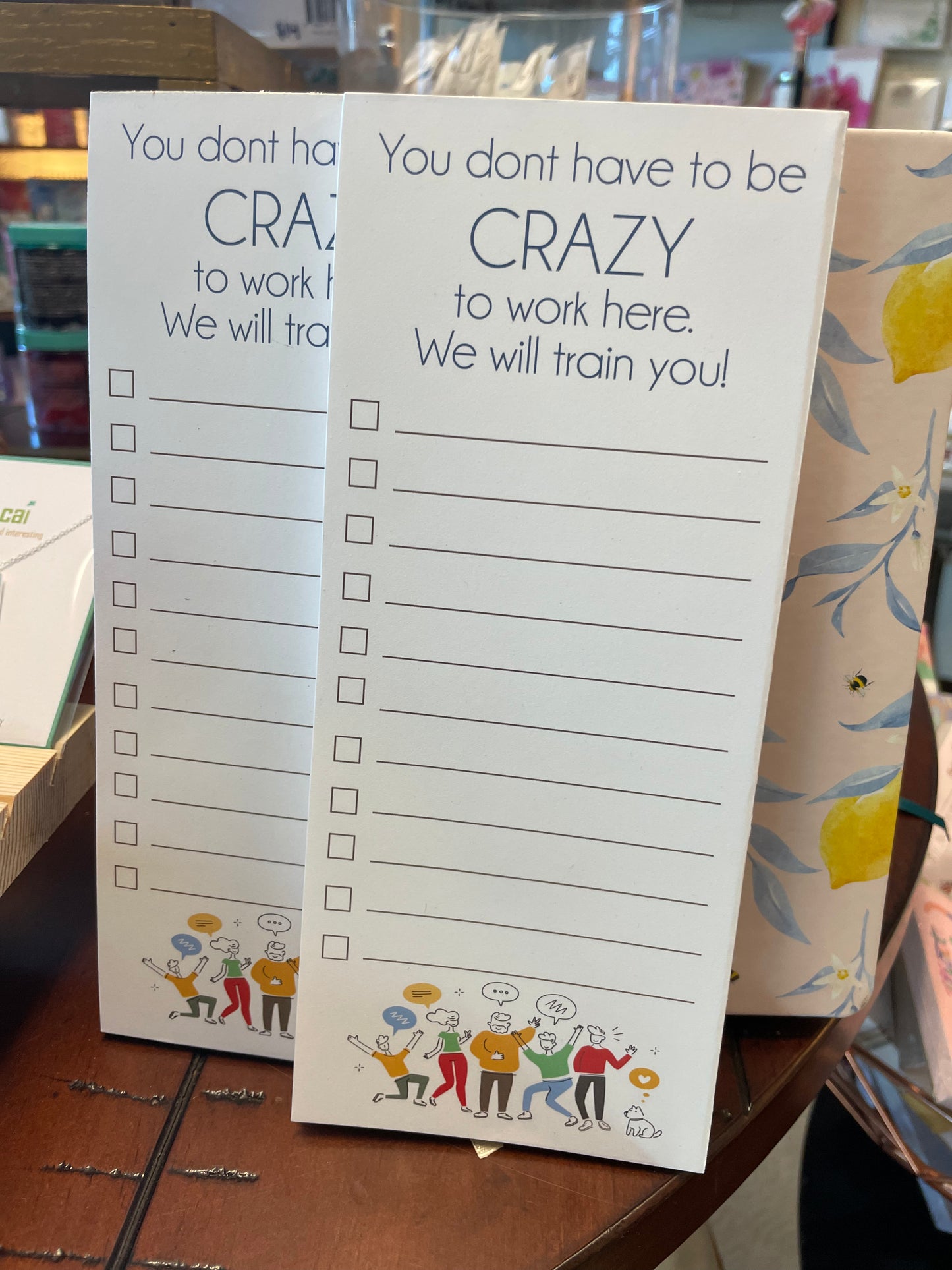 Crazy workplace notepad