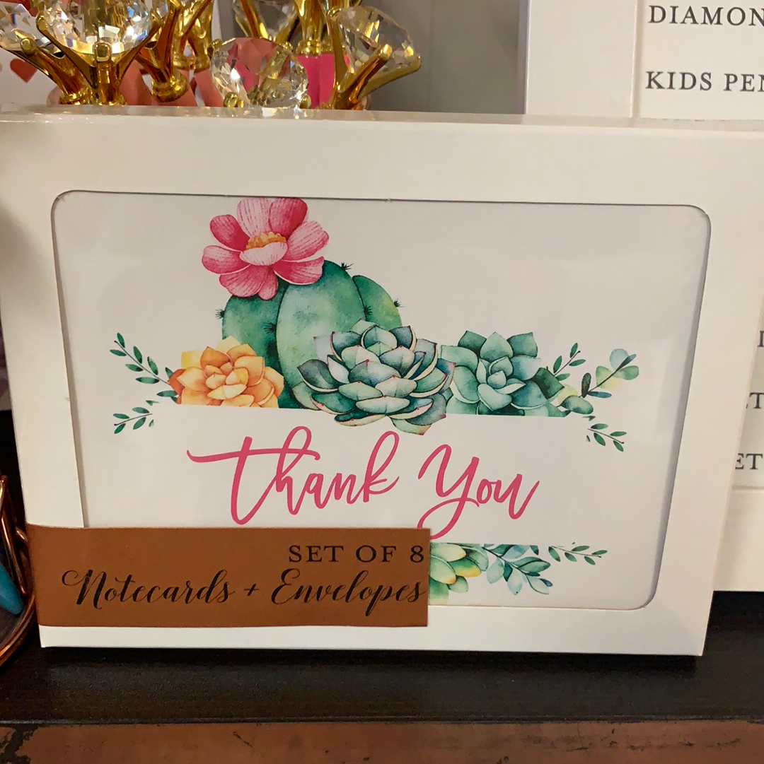 Succulent Thank You Cards