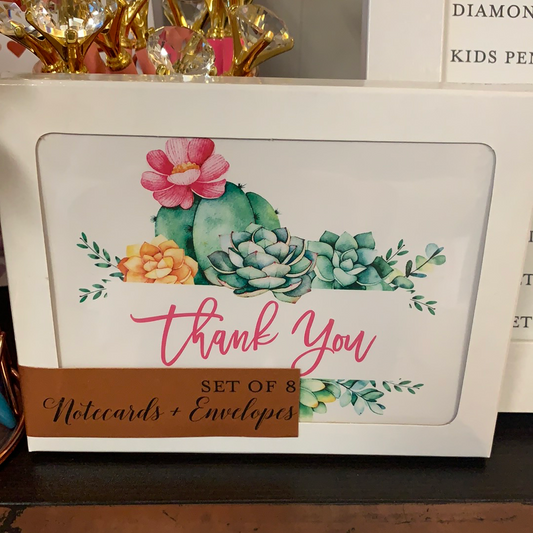 Succulent Thank You Cards
