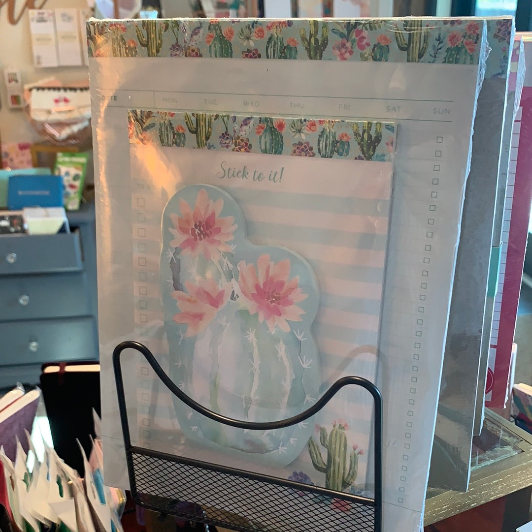 Set of 3 cactus notepads