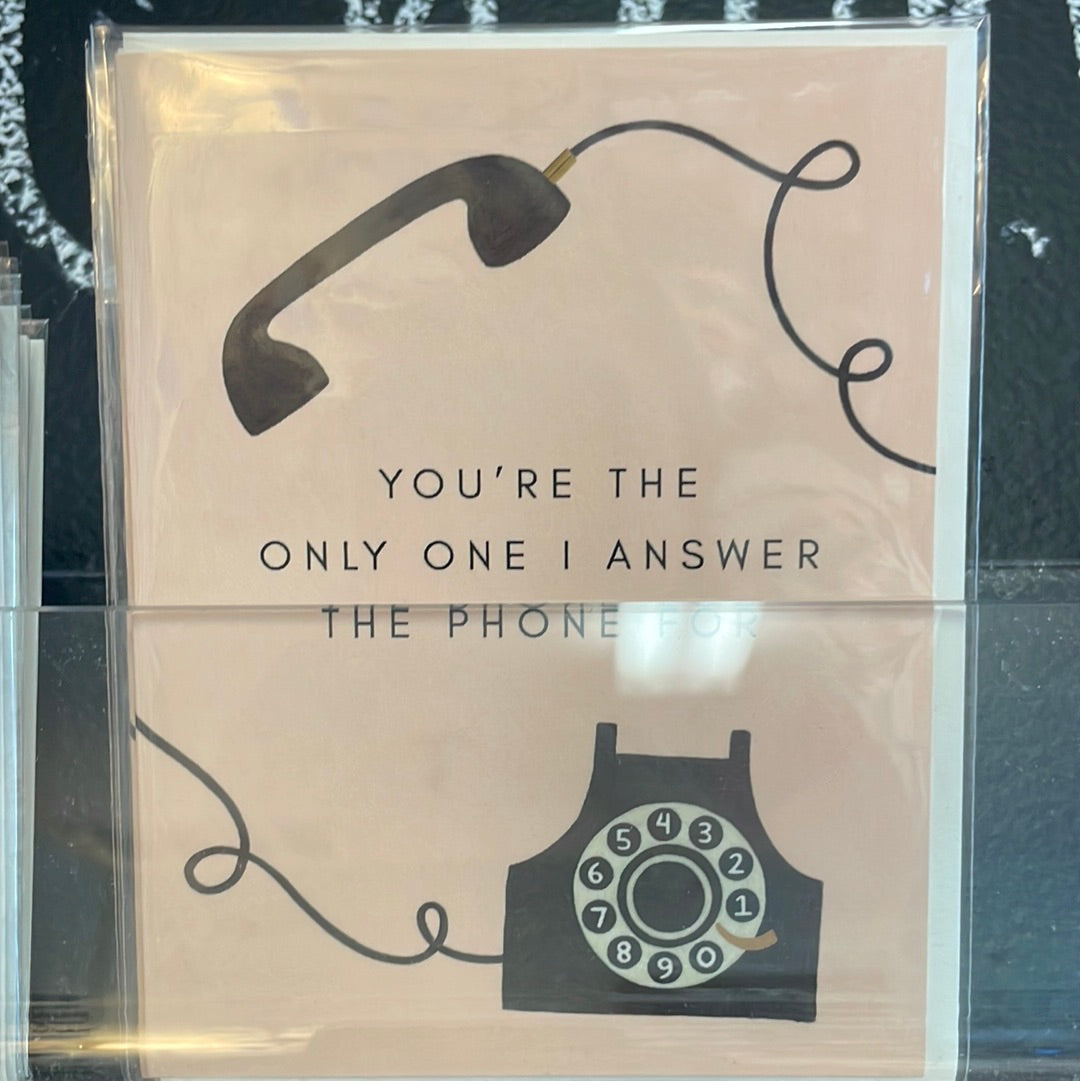 The only one I answer for card