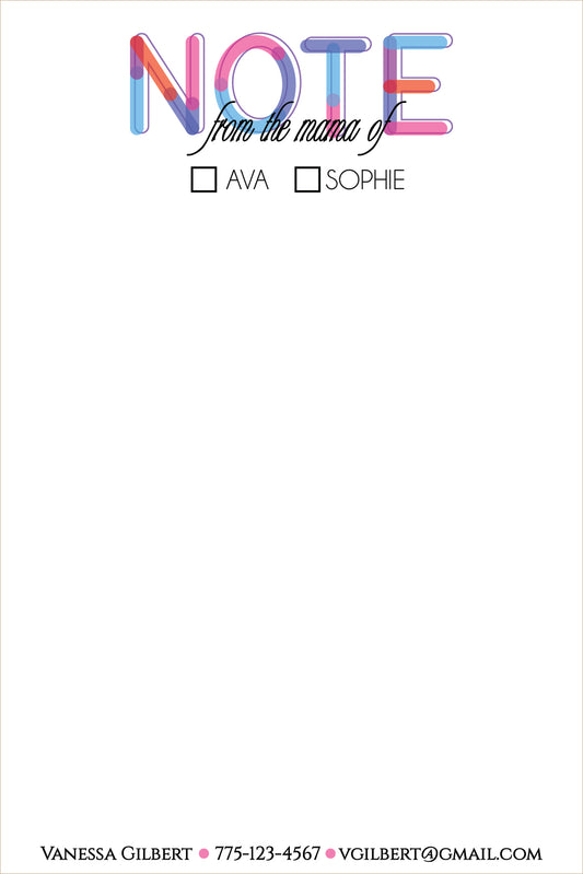 Mom Notepad - Modern Note