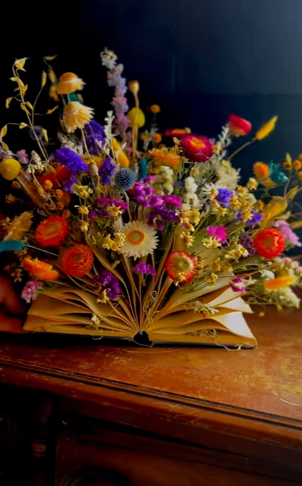November 21st -Dried floral book vases