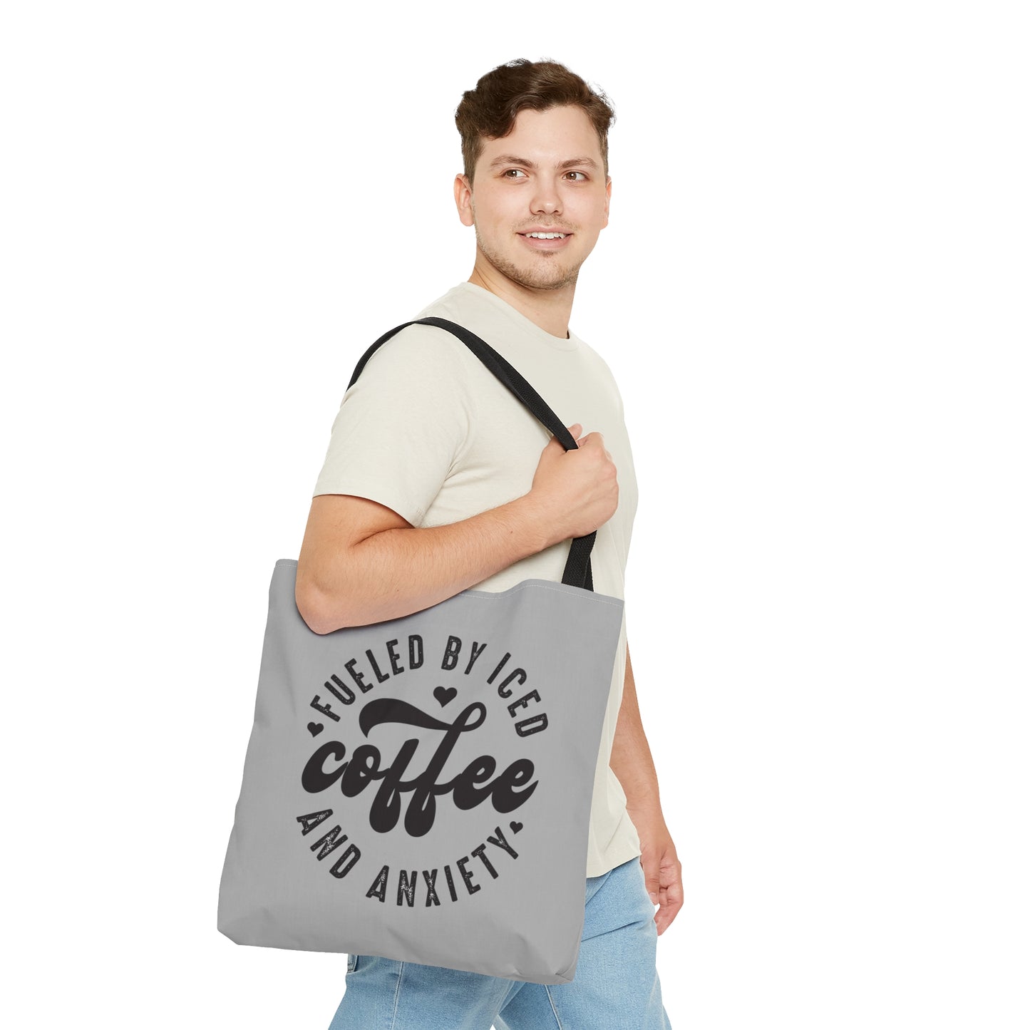 Fueled by Iced Coffee and Anxiety Tote Bag