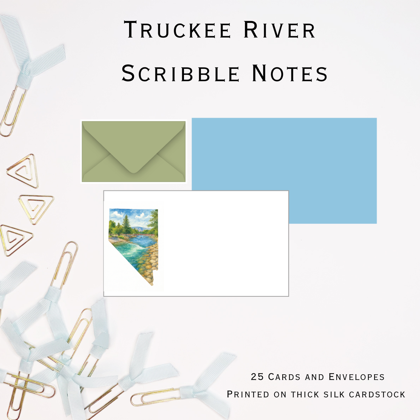 Truckee River Stylish Scribble Cards