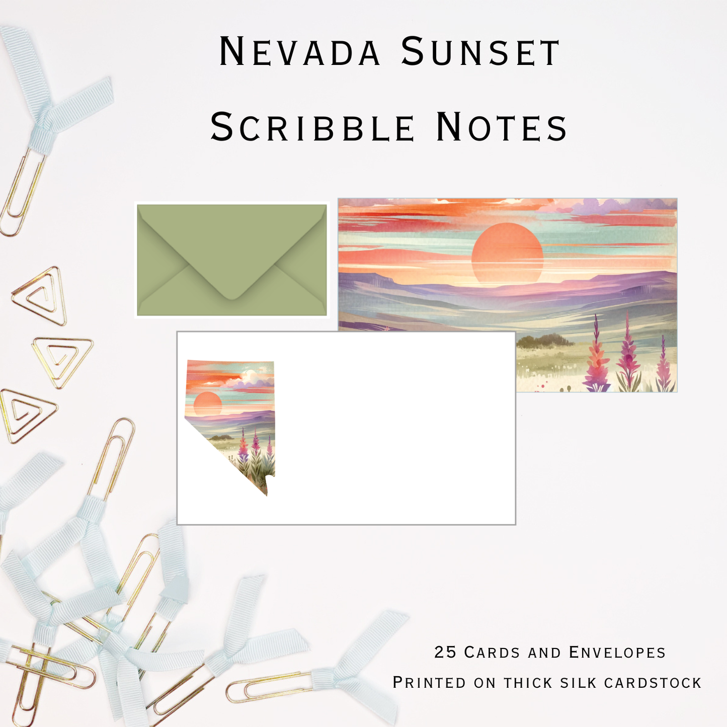 Nevada Sun Stylish Scribble Cards