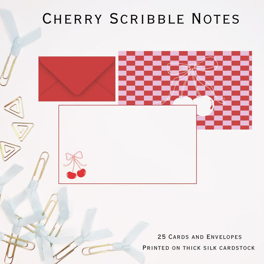Cherry Stylish Scribble Cards